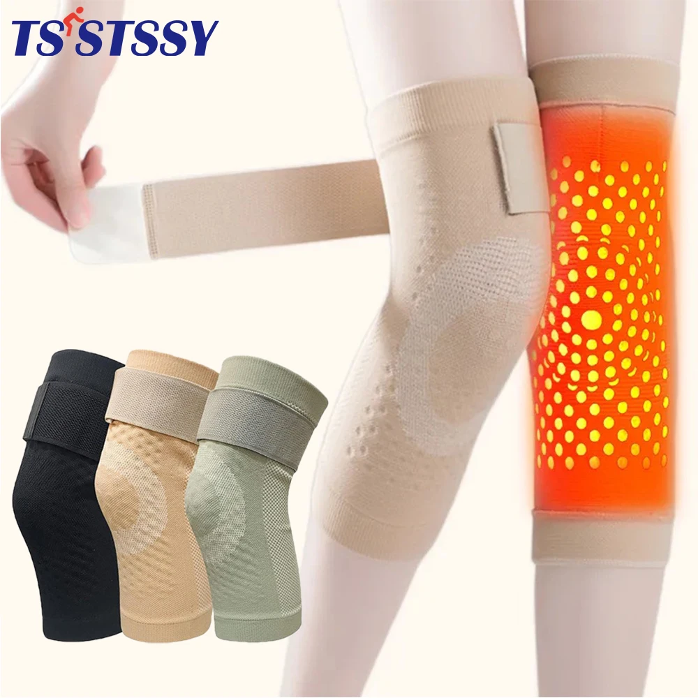 

1Pair Self-Heating Kneepad Warm Pads Knee Compression Sleeves Knee Brace Support for Arthritis Pain Relief Thermal Leg Warmers
