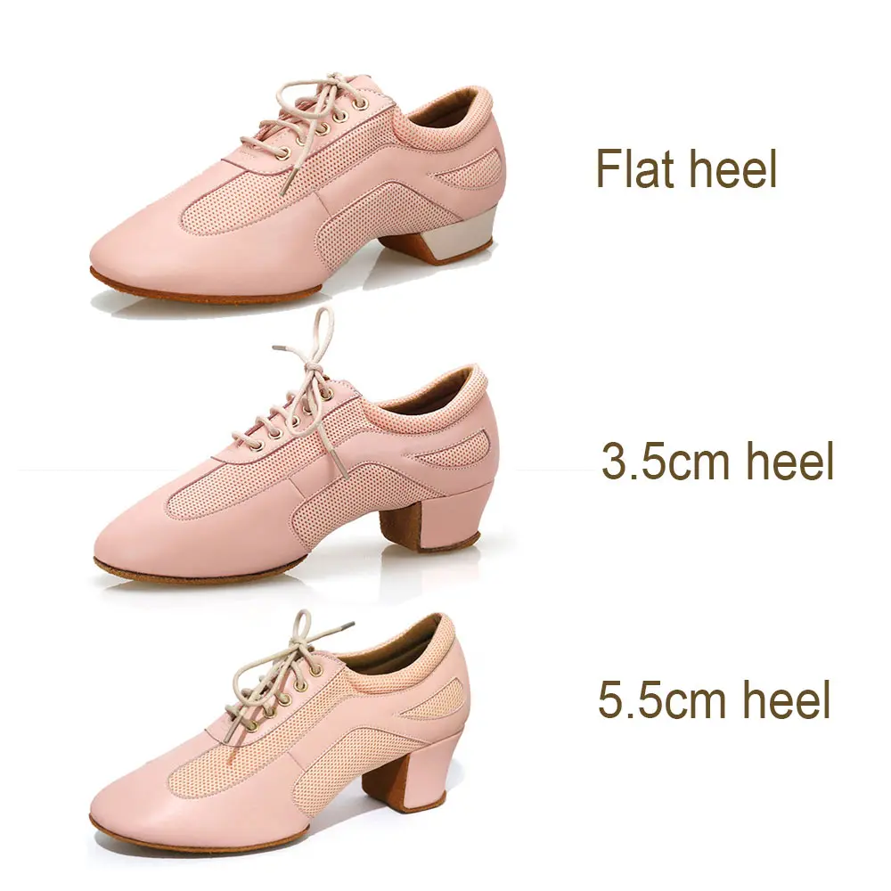 Ladies Jazz Latin Dance Shoes Women's Tango Soft Leather Mesh Ballroom Salsa Dancing Training Shoes zapatos de baile de mujer