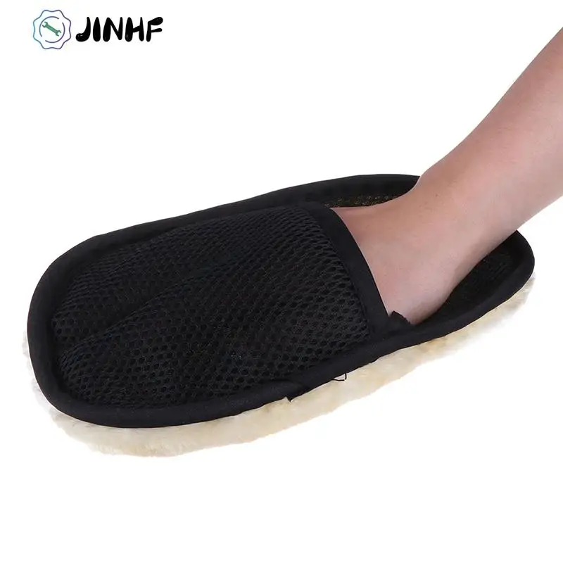 

New 1pcs Glass dust household gloves coral fleece velvet car cleaning sponge wash gloves