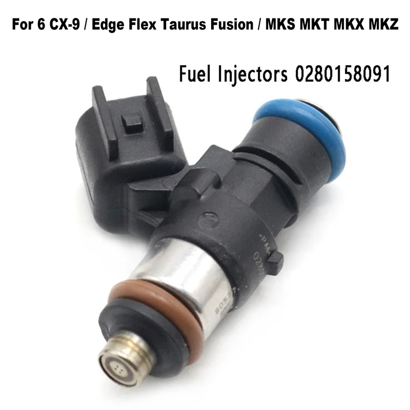 4 шт. топливные форсунки для Mazda 6 CX-9 Ford Edge Flex Taurus Fusion Lincoln MKS MKT MKX MKZ 0280158091