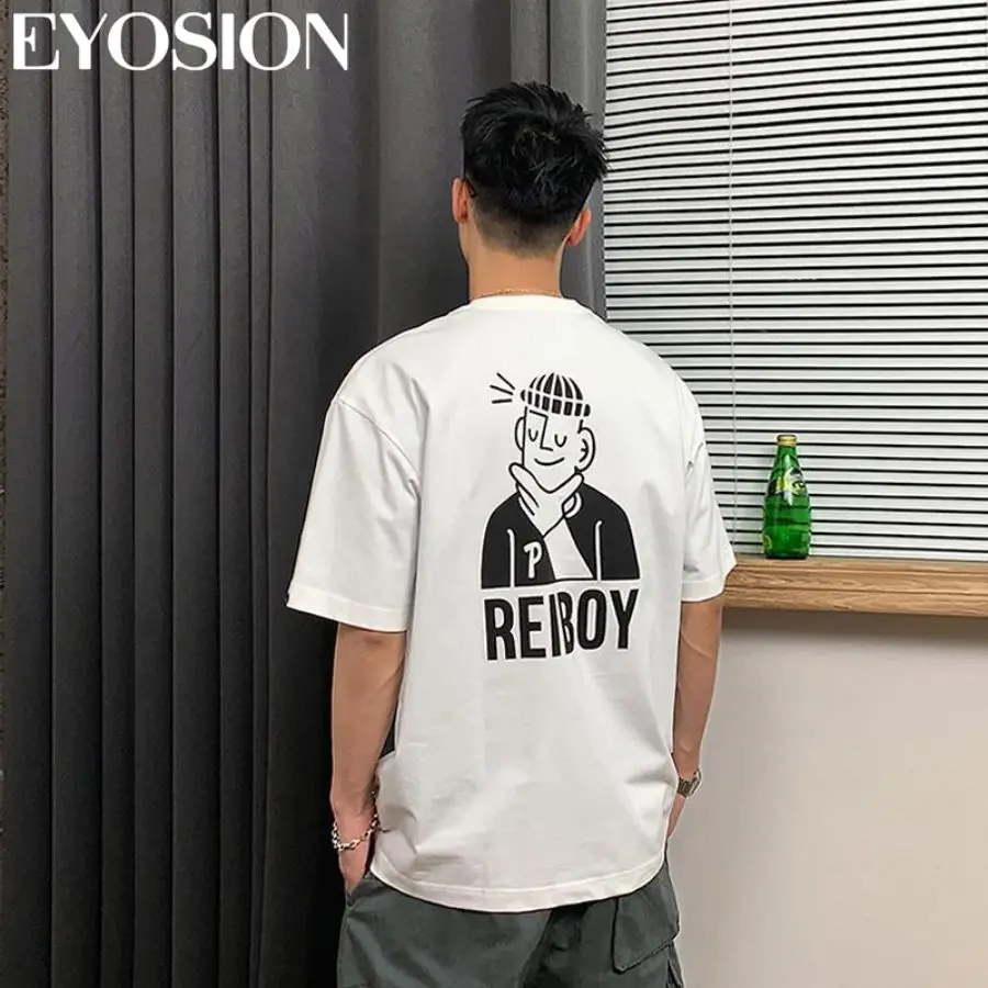 

Футболка мужская хлопковая с коротким рукавом, свободная повседневная Уличная Модная рубашка с забавным принтом надписи, одежда размера 5XL, лето 2023