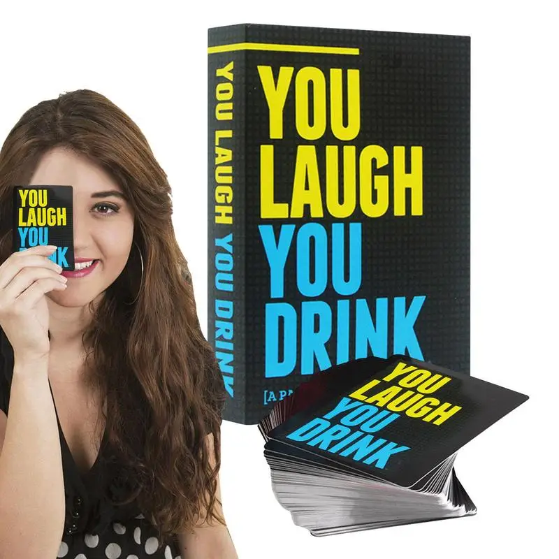 

You Laugh You Drink Game You Laugh You Drink Desk Game Party Toy Drink Challenge Adult Paper Card Famliy Funny