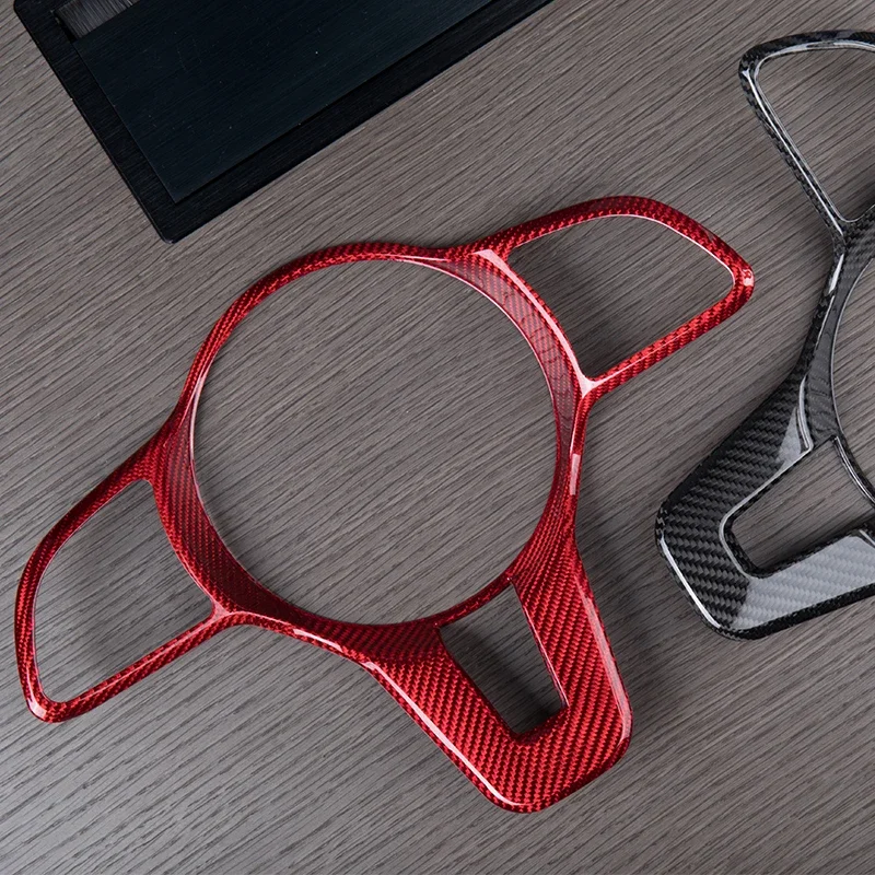 Накладка на руль из углеродного волокна наклейка для салона автомобиля