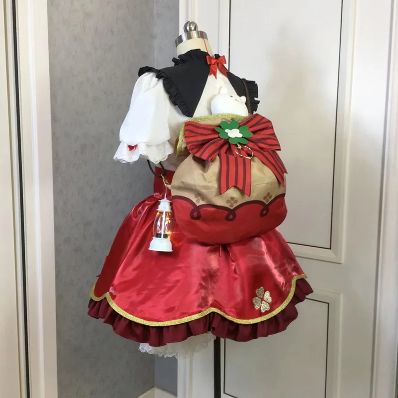 Genshin Impact Klee Косплей милое платье с цветочным принтом звезды свечи шапкой новая