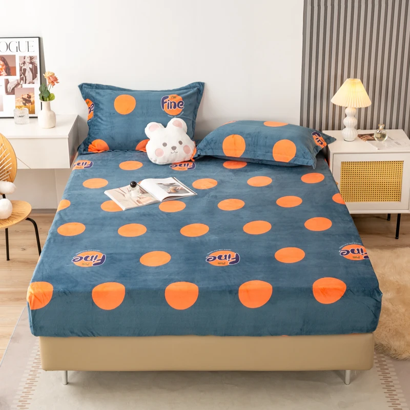 

Фланелевая простыня, бархатная натяжная простыня, зимний теплый уютный чехол на матрас, чехол для односпальной и двуспальной кровати, защит...