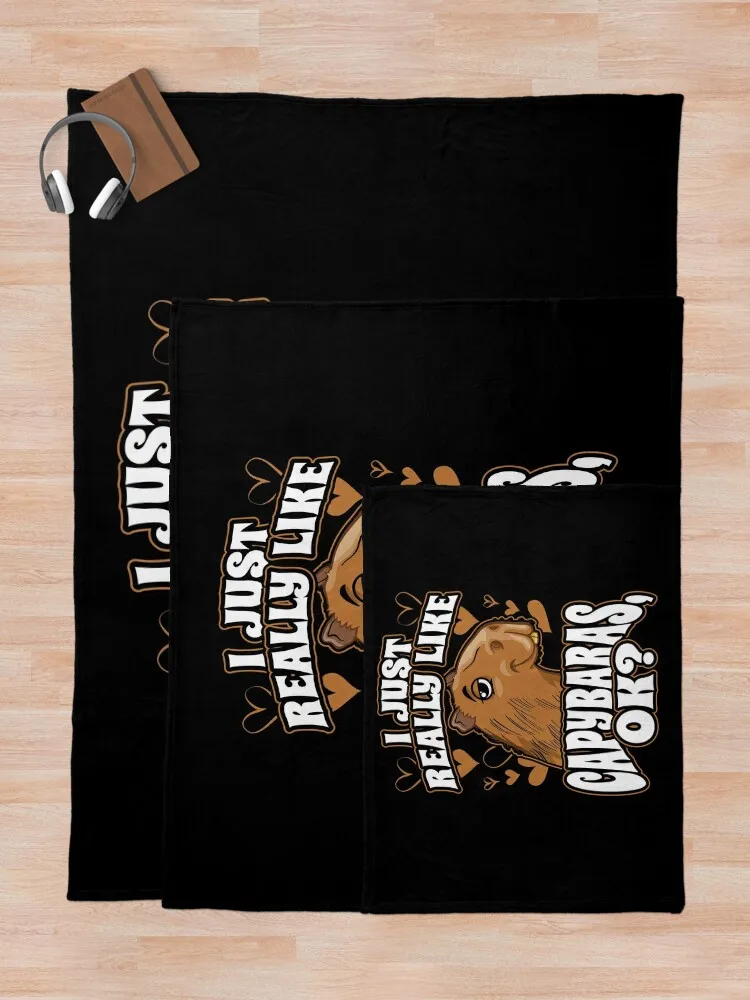 I Just Really Like Capybaras OK Плед Одеяло для одного дивана Очень большие дизайнерские