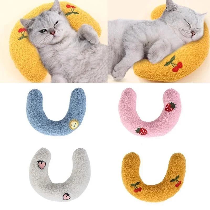 

Cat Pillow Pet Cat Dog Sleeping Pillow Soft U-shaped Pillow Pet Supplies