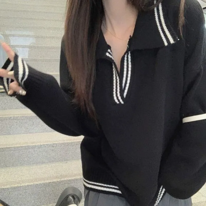 Свитер женский оверсайз в Корейском стиле Харадзюку