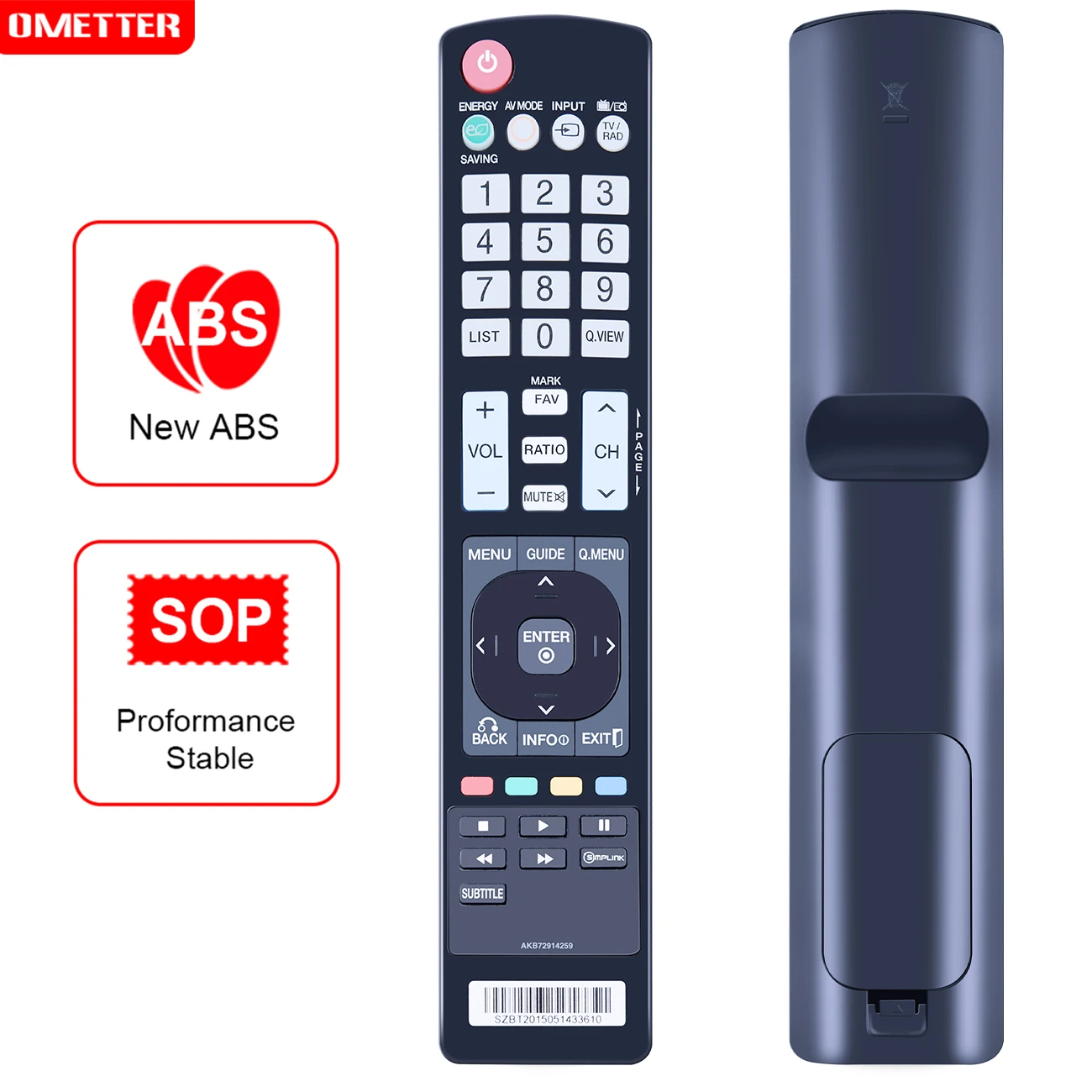 AKB72914259 Remote Control for LG TV AKB72914209 32LE4500 42LE4500 22LD350C 32LE3300 32LE5310 37LE5310 42LE5310 47LE5310 55LE 53