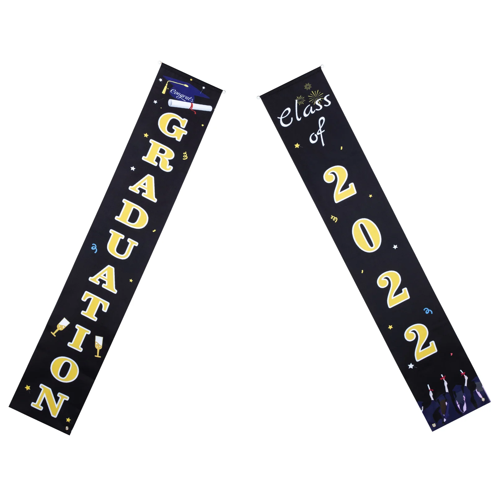

1 Pair Graduation Themed Design Couplets Graduation Porch Signs Home Decor