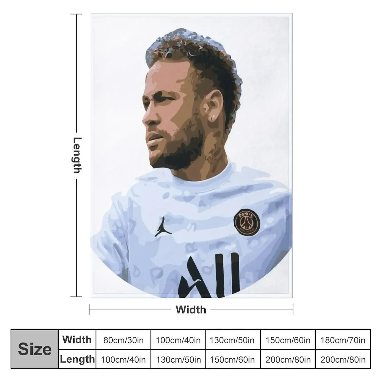 Одеяло с изображением футболиста покрывала на кровать индивидуальный подарок