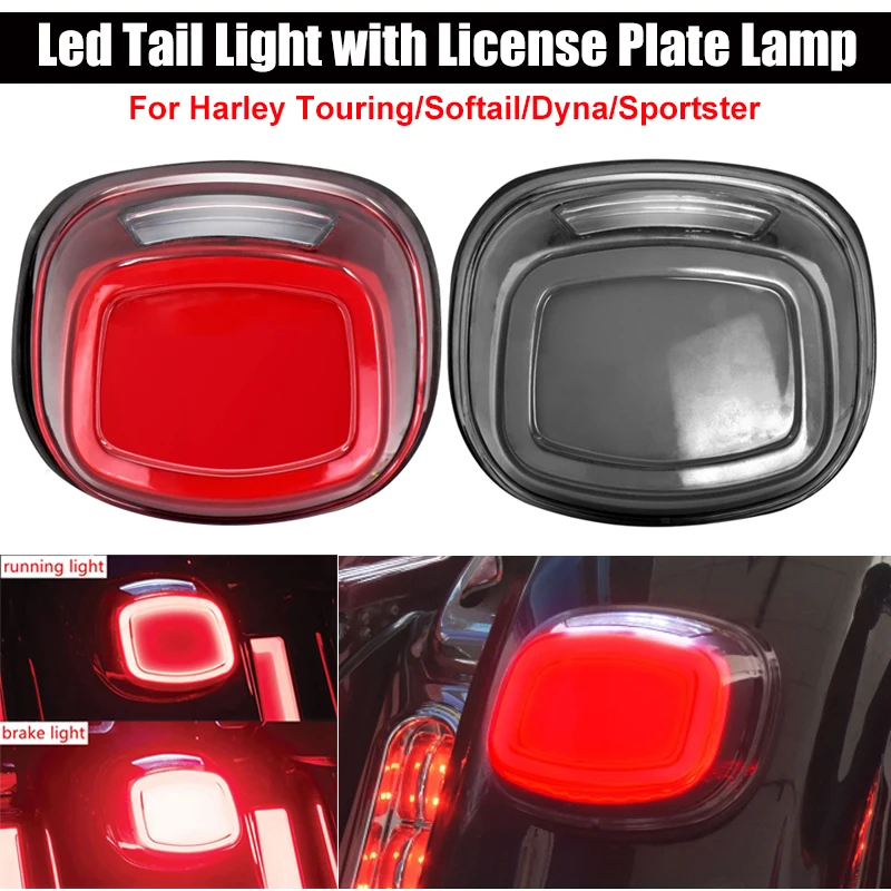 

1 шт., задний тормоз для мотоцикла, лампа для номерного знака для Harley Touring/Softail/Dyna/Sportster