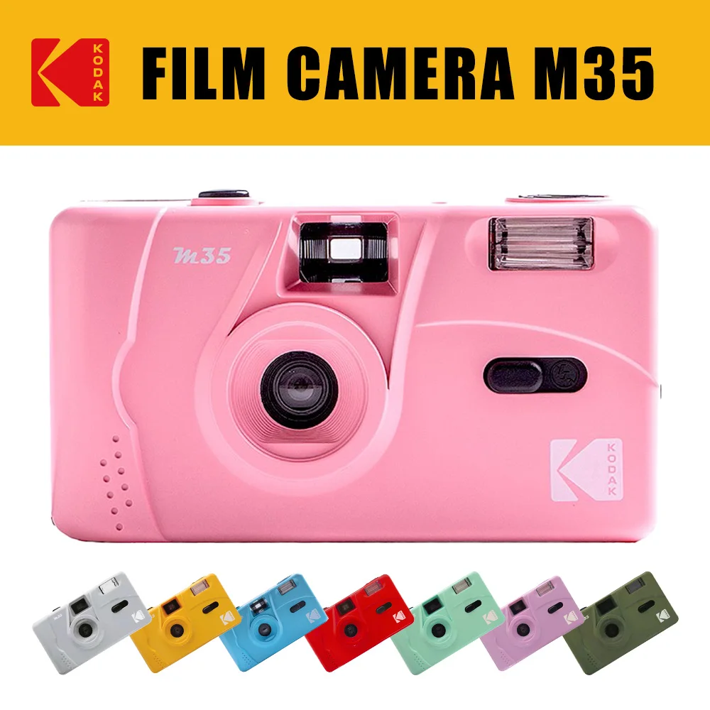 Kodak-cámara no desechable M35, máquina de película retro para estudiantes, flash, 135