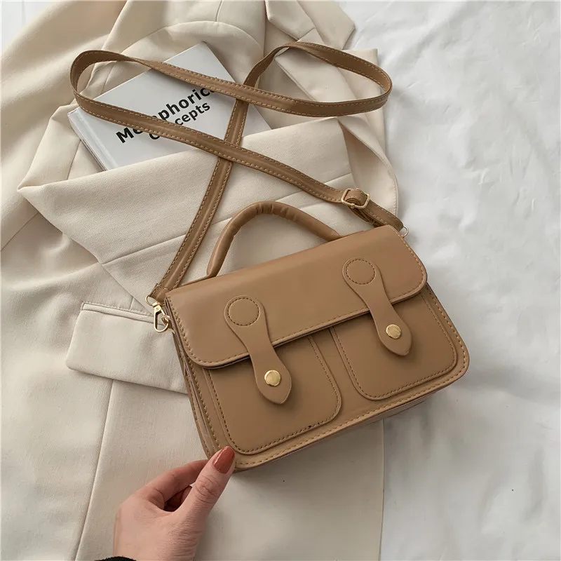 

Новинка Осень-зима 2022, повседневная Маленькая женская сумка, простая популярная Ретро сумка почтальона, маленькая квадратная сумка, сумки