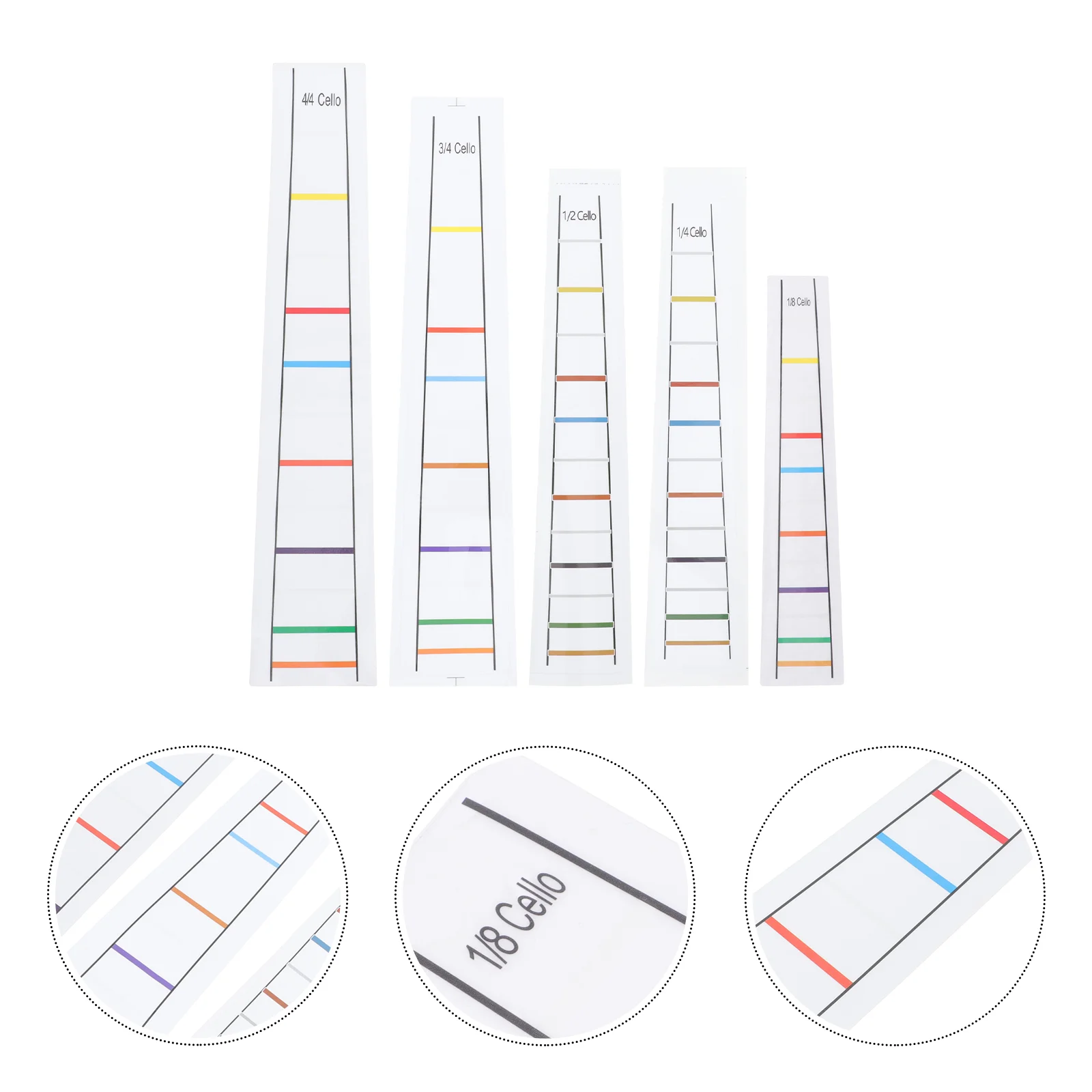 

5 Sheets Cello Syllable Position Stickers Fingerboard Finger Position Labels