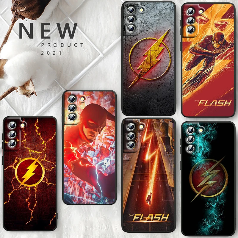 

Justice League The Flash Phone Case For Samsung Galaxy S23 S22 S21 S20 FE Ultra Pro Lite S10 5G S10E S9 Plus Black Cover