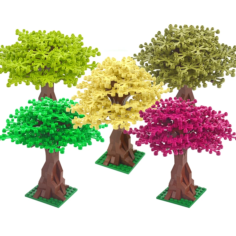 Tree Green Bush DIY Building Blocks Flower Grass Plants Garden Compatible City MOC Accessories Parts | Игрушки и хобби