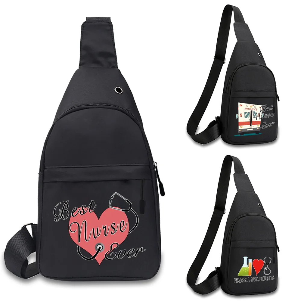 

Нагрудная сумка для мужчин, сумки через плечо с USB-зарядкой, сумка медсестры с принтом, женская сумка, мини-кошелек, чехол для ключей, новинка 2023, для летнего путешествия