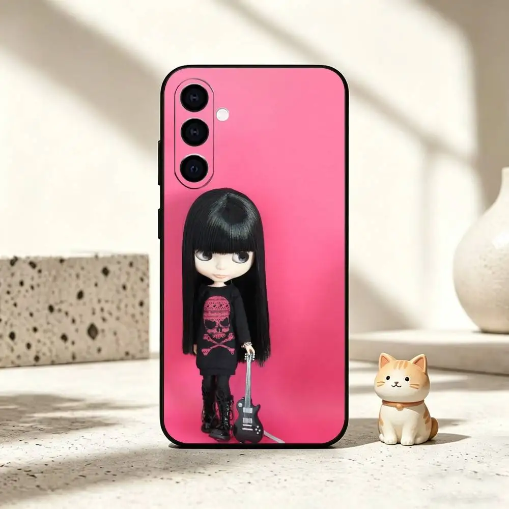 Фото Модный милый чехол для телефона D-Doll B-Blythe для Samsung Galaxy A73, A72, A71, A70, A53, A52, A51, мягкий силиконовый черный чехол №2