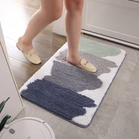 nordic bathroom rugs soft cute non slip toilet shower room absorbent floor mat home kitchen flocking door carpets 4 sizes
