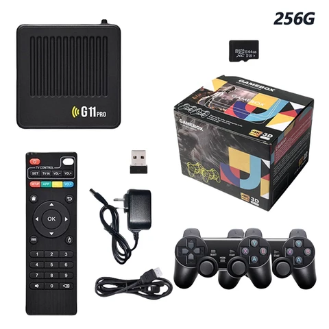G11 Pro Video Game Box Игровая консоль HD с сверхнизкой задержкой 4K HDMI-совместимый выход с беспроводными двумя контроллерами 2,4G