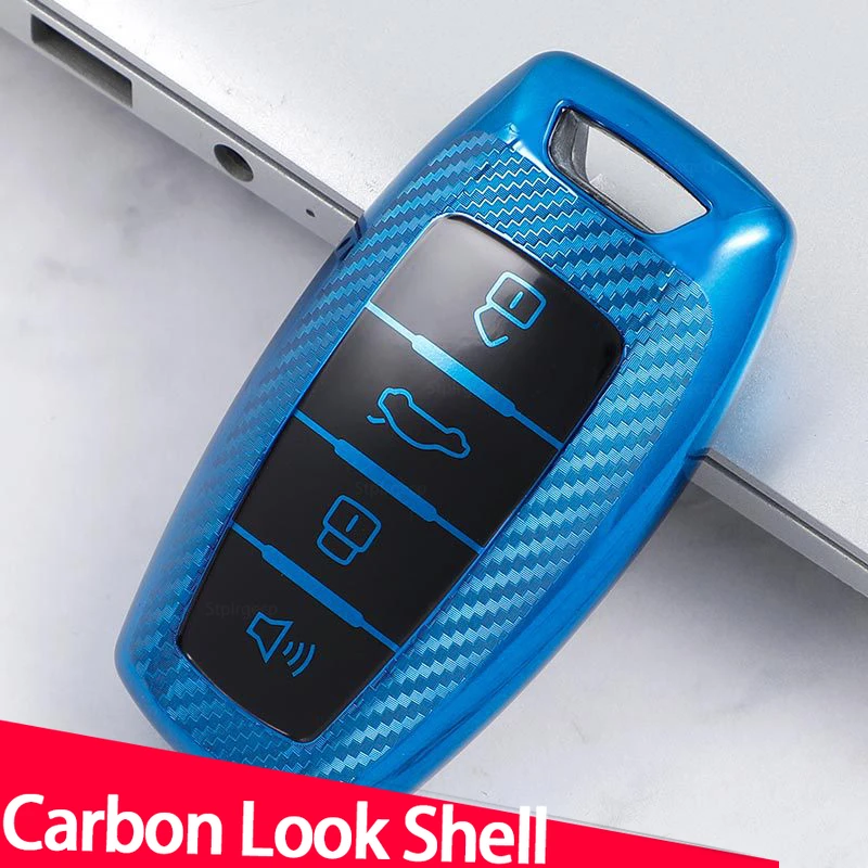 

Carbon Fiber Pattern TPU Car Smart Key Case Cover For Great Wall Haval/Hover H6 H7 H4 H9 F5 F7 H2S Holder Shell Fob Accessories