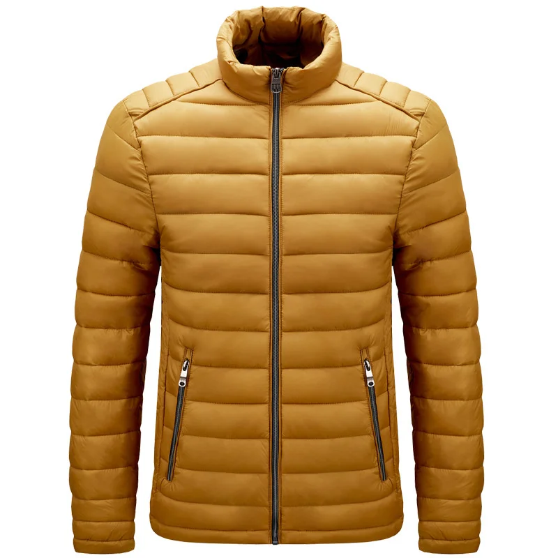 

Men's Jacket The New Parkas Stand Collar Winter Jackets Thin Cotton Coat Men's Cold Jacket