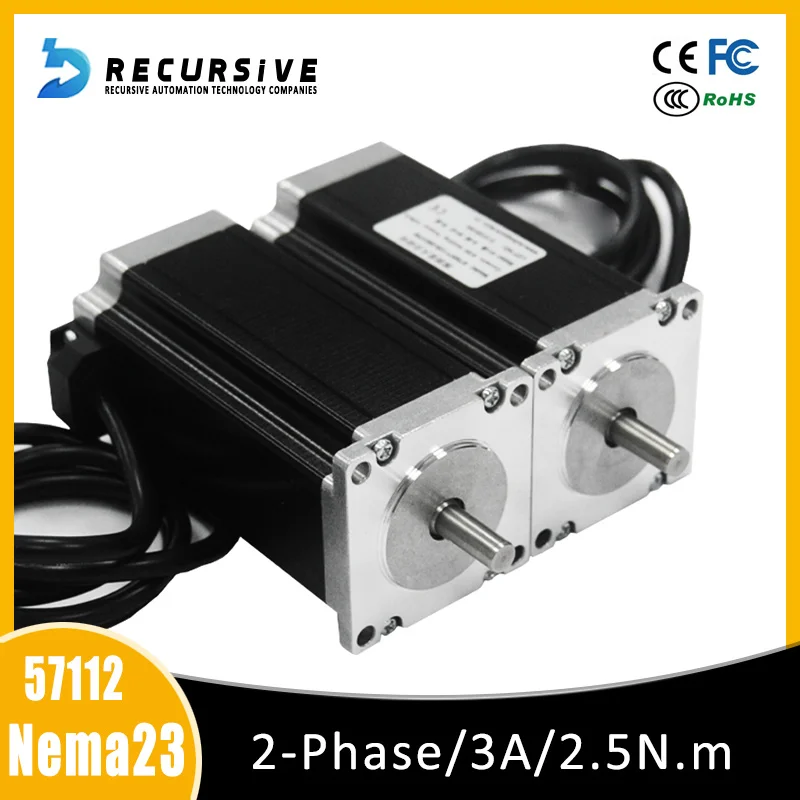 

Шаговый электродвигатель NEMA 23.57, 2-фазный, 2,5 Нм, 3 А, 4,8 дюйма и т. д., используется для 3D-принтера, лазера ЧПУ, шлифования, пены и плазмы.