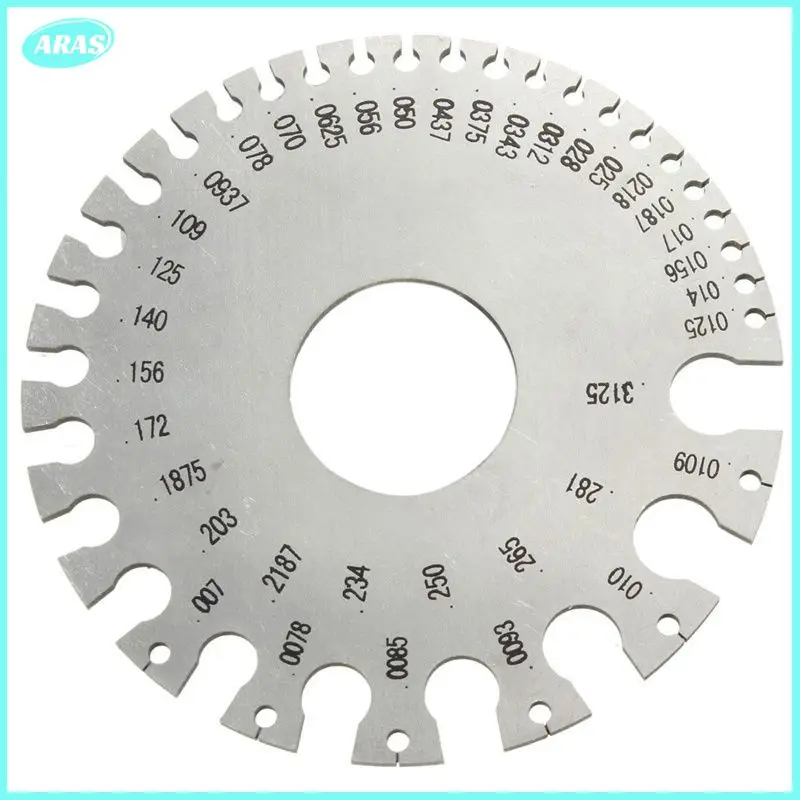 

Round Wire Gauge 0-36 Awg 0.3125"-0.007" Swg Stainless Steel Thickness Ruler Gauge Diameter Measuring Tool Dropship Accessories