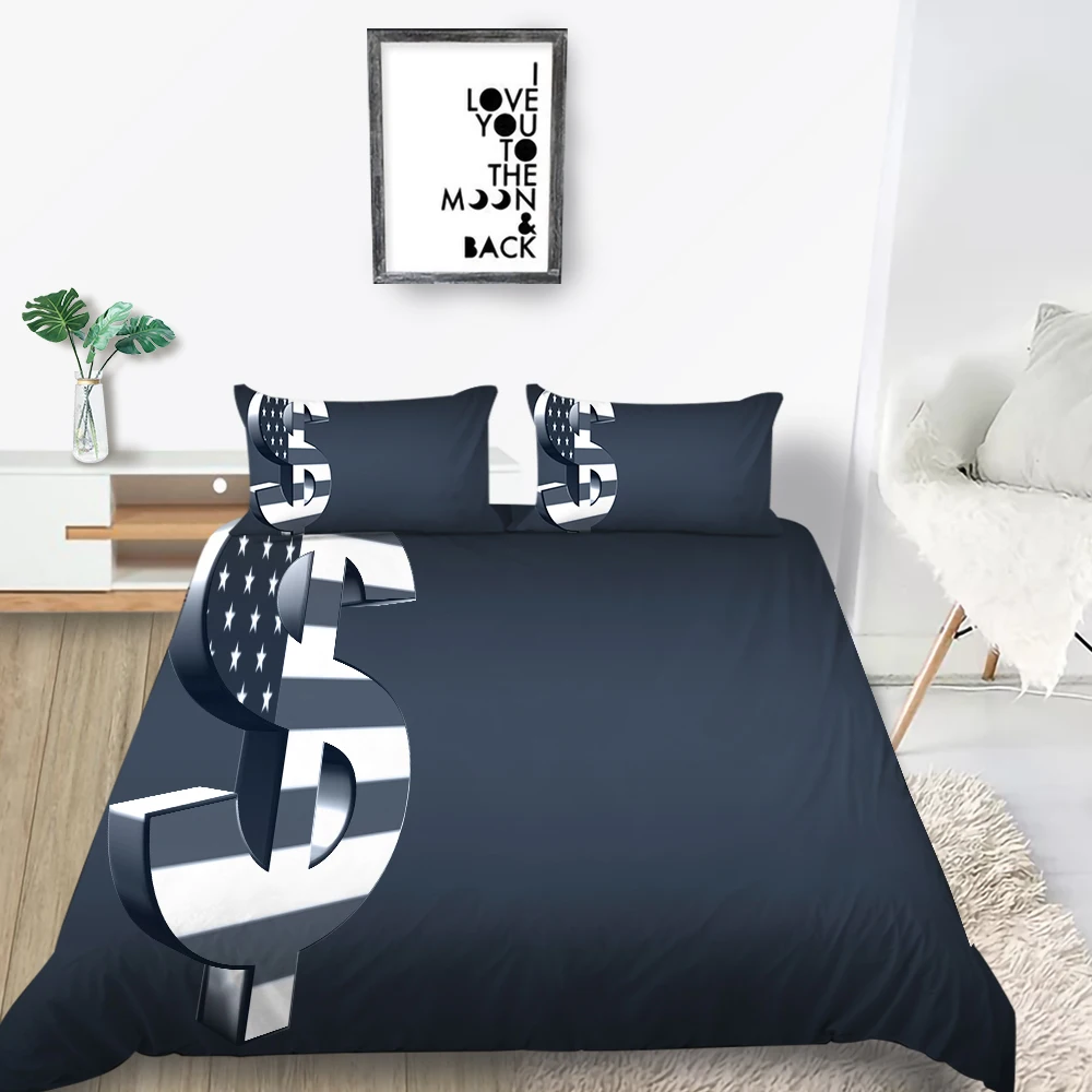 Горячая Распродажа Постельное белье Знака Доллара High End 3D класса люкс для ухода
