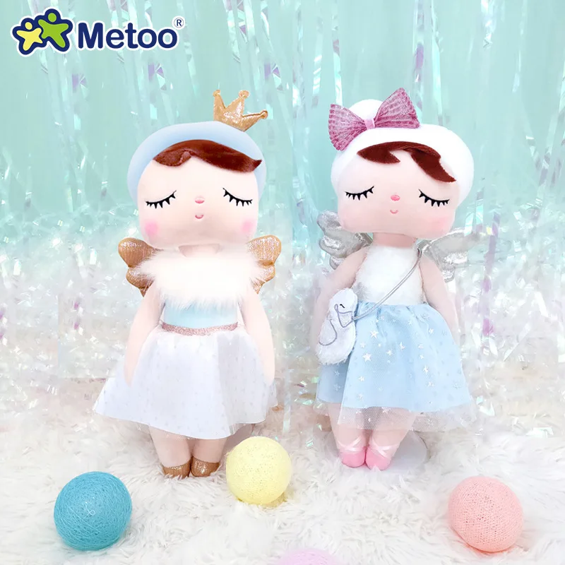 

Metoo Angel Plush Dolls Soft Stuffed Toys Angela Rabbit Lace skirt Doll Cute Animals toy for Kids Girls Birthday Christmas Gifts