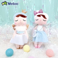 metoo angel plush dolls soft stuffed toys angela rabbit lace skirt doll cute animals toy for kids girls birthday christmas gifts
