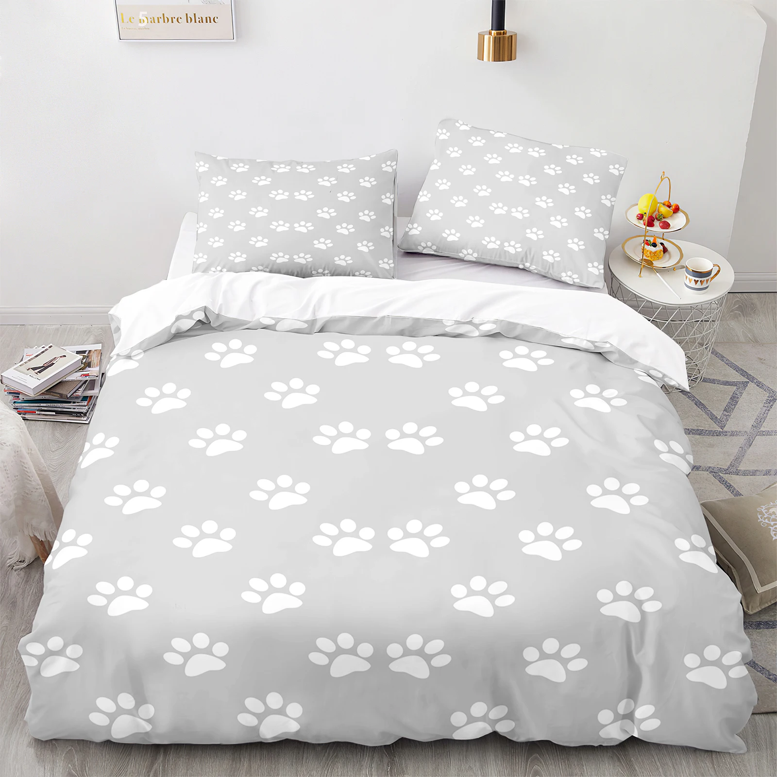 

Animal Paw Print Pattern Painting Multiple Color Duvet Cover Set Bed Pillowcases Luxury Queen Comforter Bedding Sets