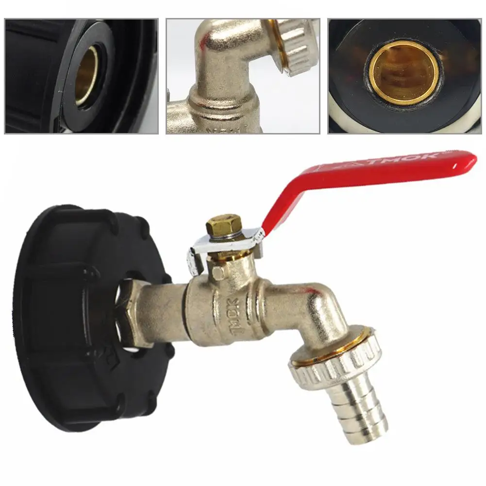 

IBC Tank Adapter S60X6 Brass Garden Tap To 1/2\" Hose Outlets Fitting Tool For Yard Garden Watering Valve Fitting Connector