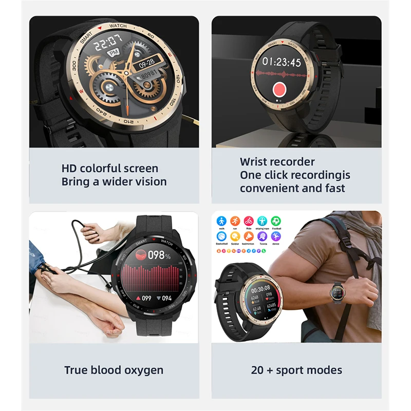 2022 new bluetooth call smart watch men 8g rom tws local music smartwatch for android ios phone recording sport fitness tracker free global shipping