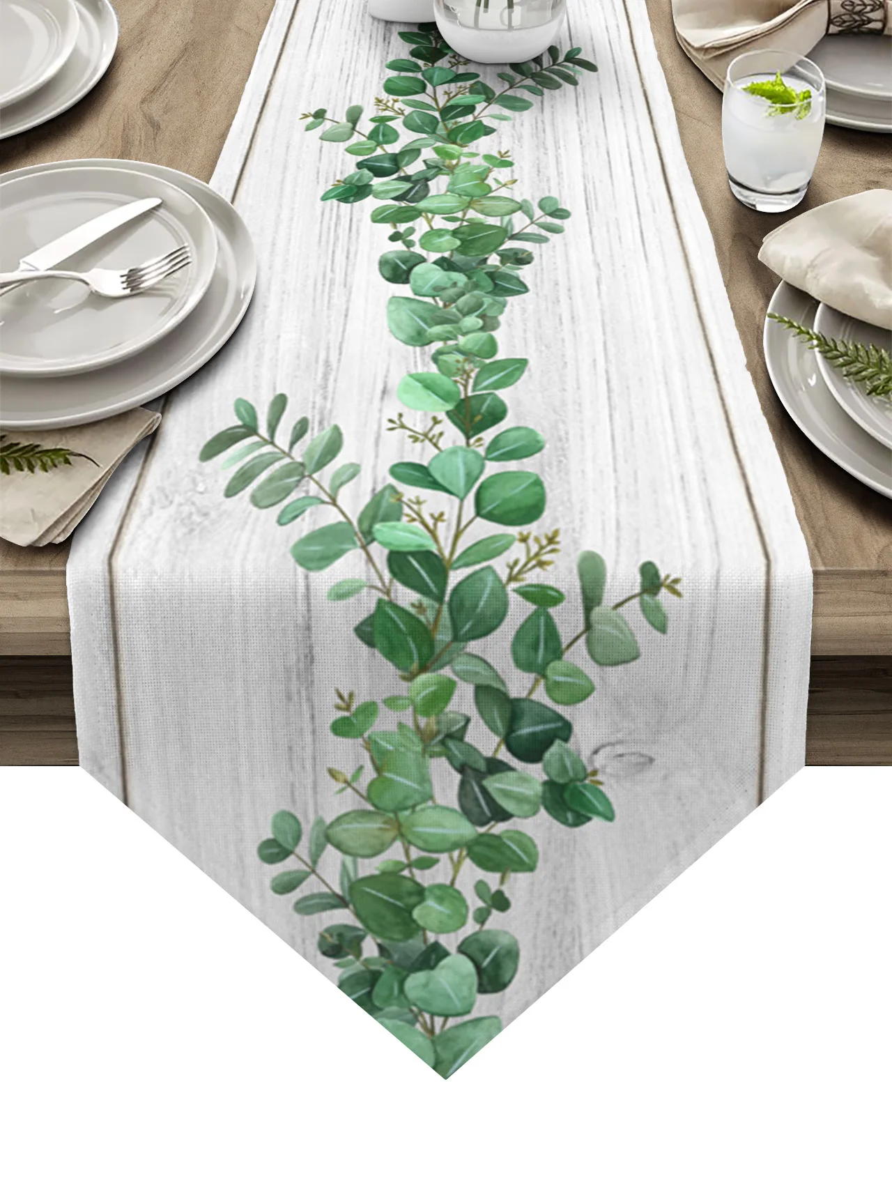 

Растительные листья, деревянные настольные бегунки, свадебное украшение, современный обеденный стол, Декор, настольные бегунки