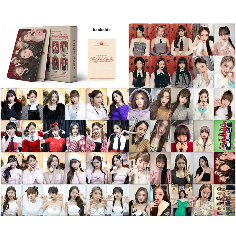 55pcs/set KPOP IVE LOVE DIVE ELEVEN Lomo Cards Photocards Album LIZ Girls Group Eleven Fans Collection Gift Postcards Photo Card