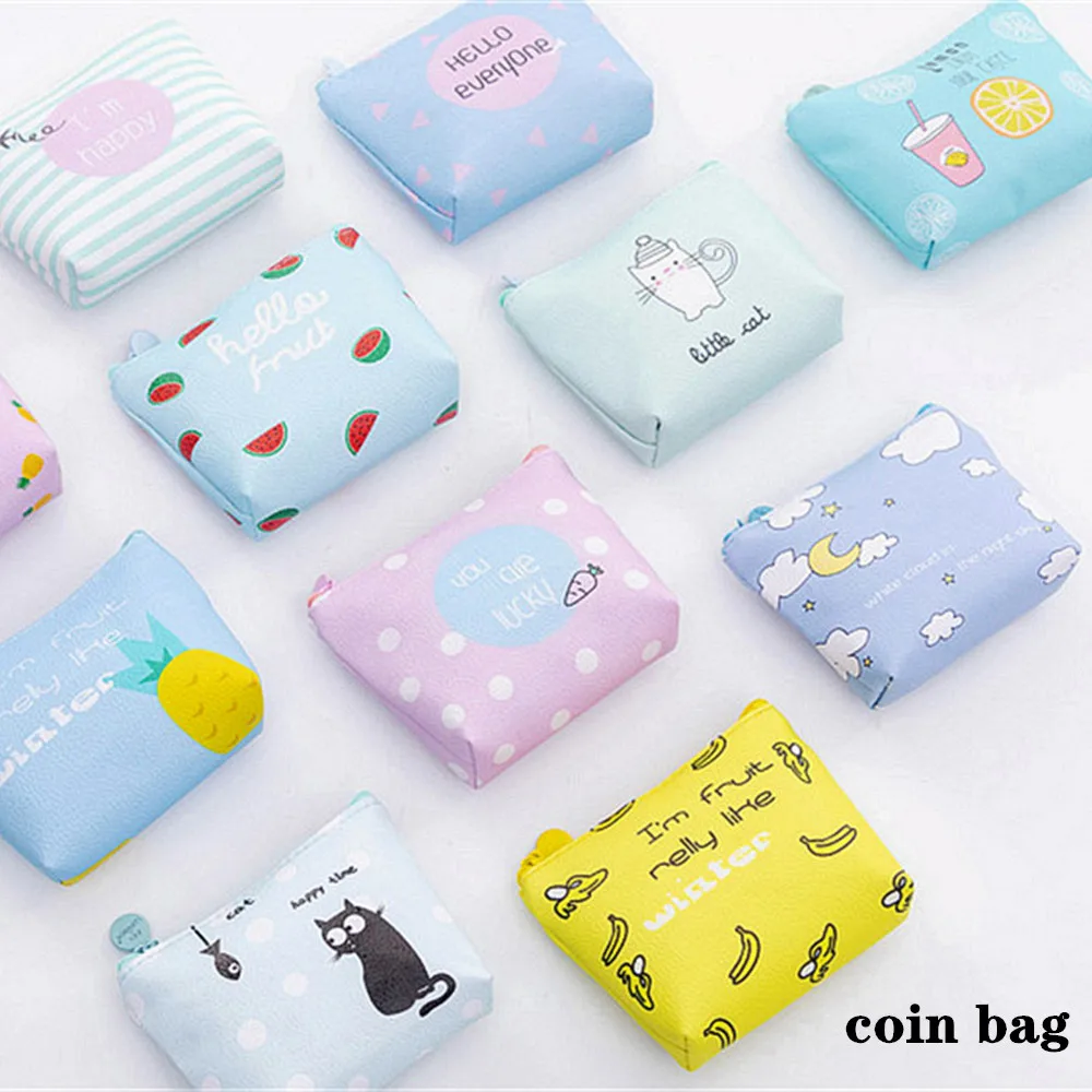 

Women Kids Cartoon Cute Small Coin Wallet Bags For Girls Kawaii Mini Money Key Earphone Organizer Cosmetic Makeup Storage Pouch