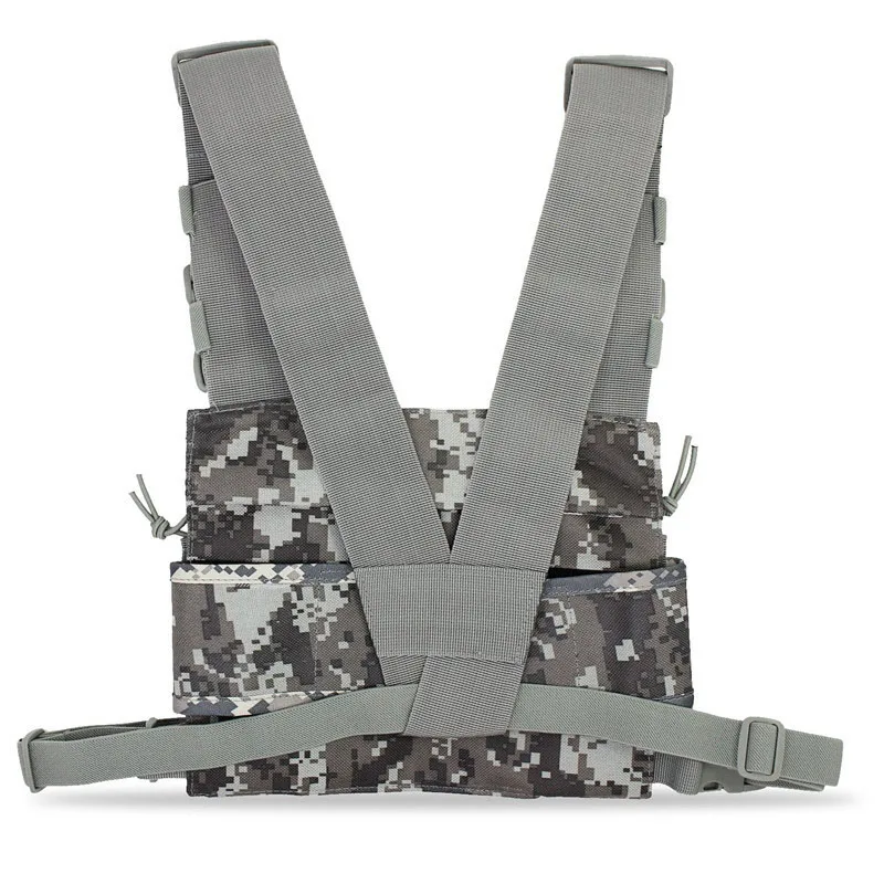 Newest PT-12 Camouflage Nylon Multifunctional Tactical Chest Bag Radio Holder Hanging Adjustable Portable For Military Outdoor