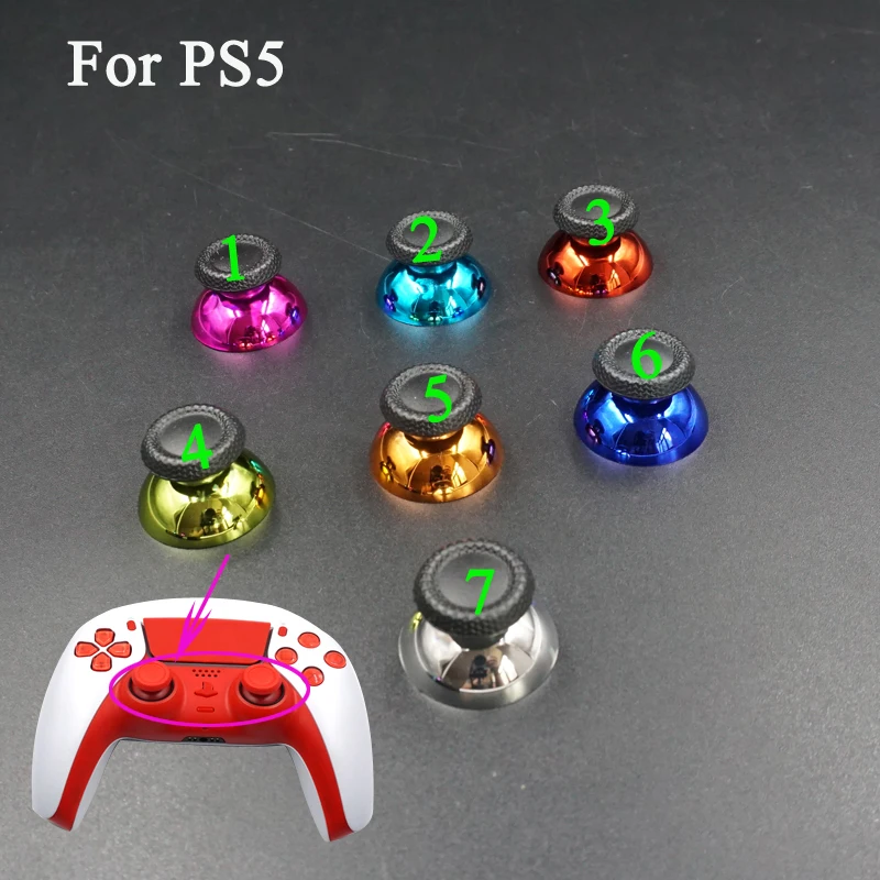 

120pcs Chrome Thumbstick Cap for Sony Playstation 5 Controller Analog stick Thumb Stick cap replacement for PS 5 Plating color