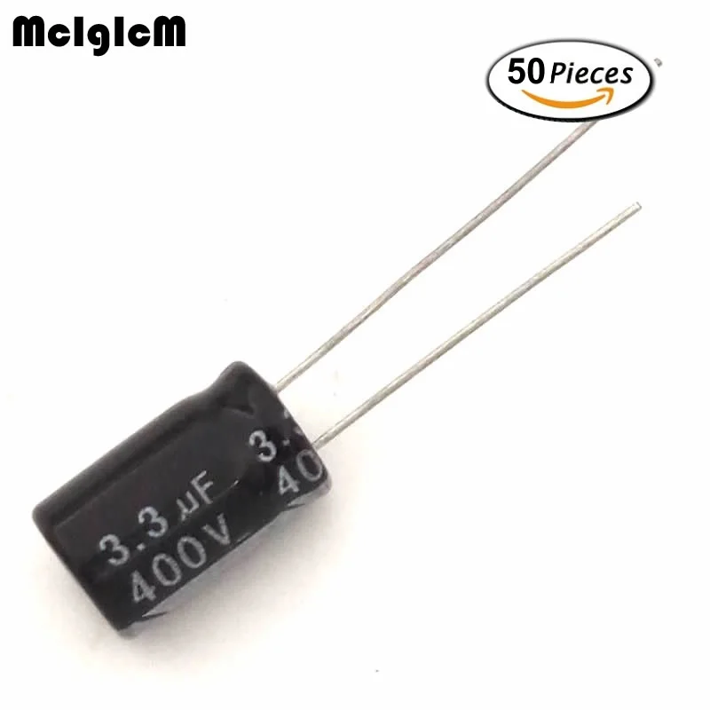 

Алюминиевый электролитический конденсатор 335 3,3 мкФ 50 в 400 В, 4*7 5*11 8*12, электролитический конденсатор 3,3 мкФ, 50 шт.