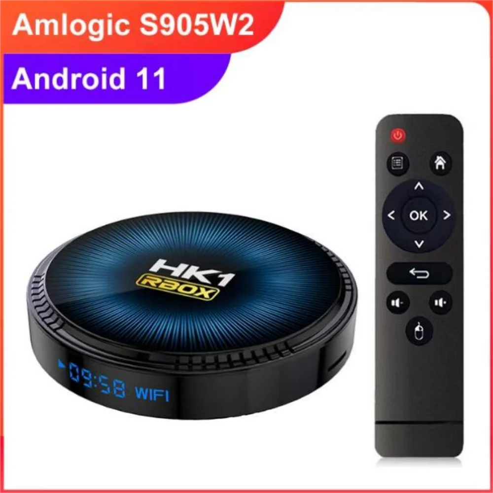 НОВЫЙ Amlogic S905W2 HK1RBOX Android 11.0 Умный ТВ-БОКС 2.4G 5G Умная телевизионная - Цена: 3443.65