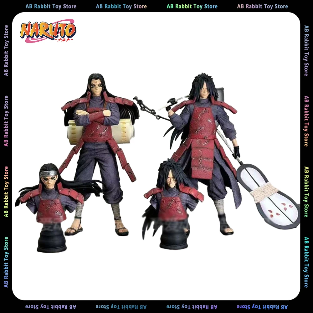 

28cm Madara Uchiha Senju Hashirama Figure Naruto Shippuden Anime Figures Bust Figurine PVC Statue Model Doll Collectible Toys