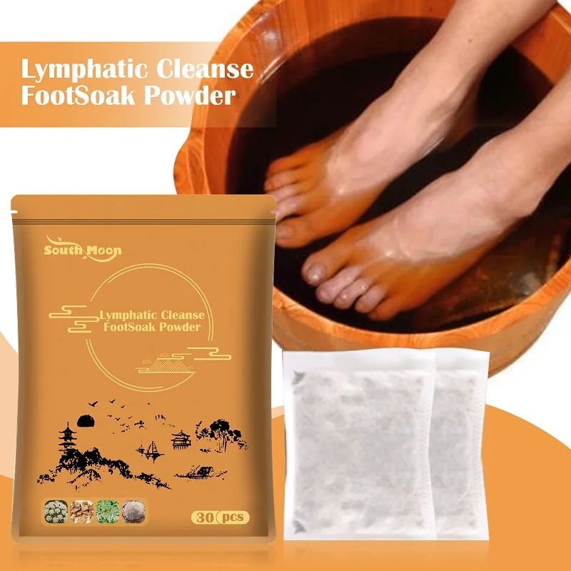 

30pcs Foot Bath Bag Massage Bath Powder Wormwood Ginger Feet Soaking Bath Herbal Detoxification Anti Edema Dysmenorrhea Insomnia