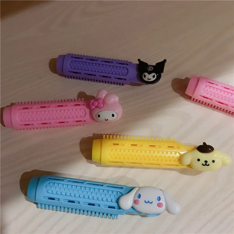 

Sanrio Kawaii Mymelody Kuromi Onpompurin Cinnamorol для девочек щипцы для завивки волос фиксатор для волос пушистый качественный зажим для волос декоративный пода...