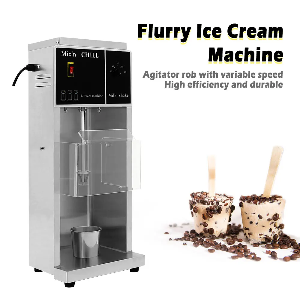 

GZZT Variable Flurry Speed Ice Cream Blender Maker DIY Various Favors Flurry Ice Cream Mixer Milk Shake Mixer Machine 110-220V