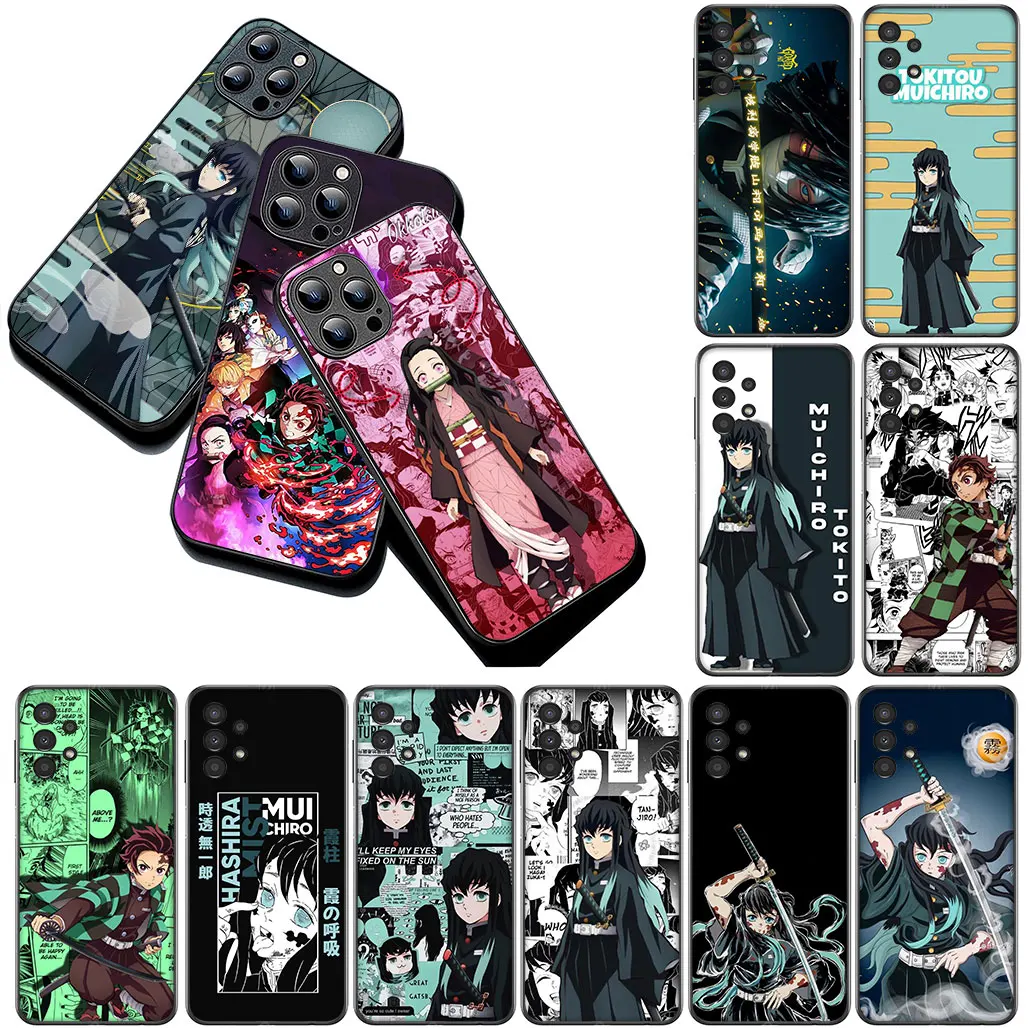 Muichiro Tokito Demon Slayer Funda для Samsung Galaxy S25 Pro S23 S22 S24 FE Ultra Plus A15 A16 A55 Чехол телефона
