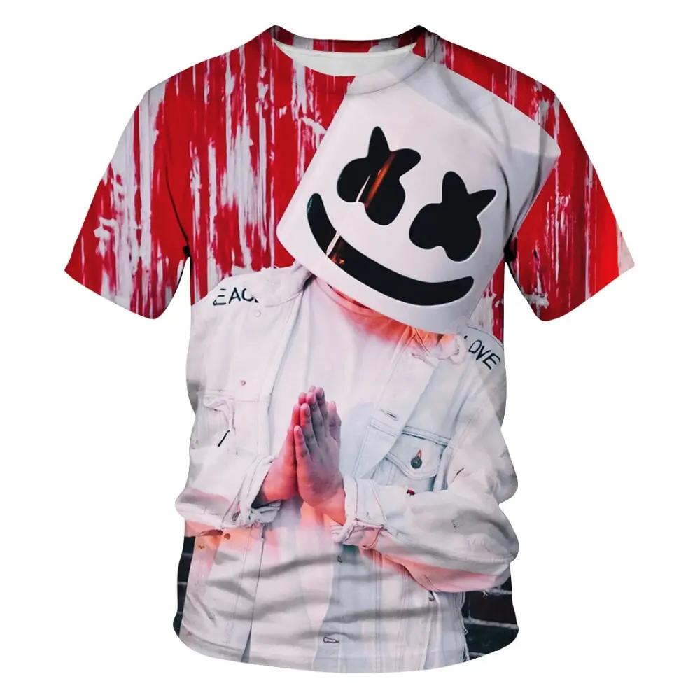 

Забавная Мужская футболка с 3D-принтом зефира, модная мужская одежда в стиле хип-хоп, повседневные топы, футболки большого размера, мужские ф...