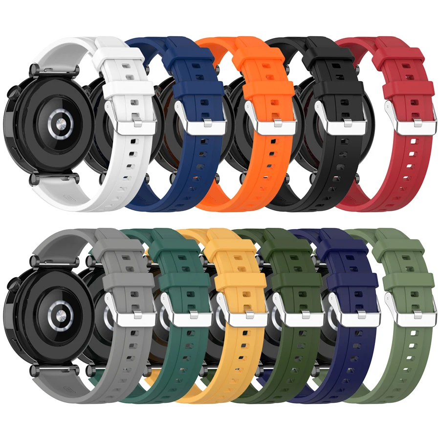 Фото Силиконовый ремешок 22 мм 18 мм для Huawei Watch GT4 5 6 41 мм 46 мм Спортивный ремешок для Huawei Watch GT4 GT5 GT6 41 мм/46 мм Браслет Ремешок для часов №1