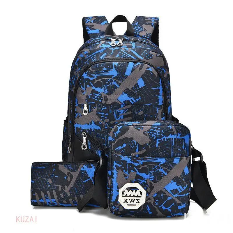 

Women Canvas 3Pcs/set School Backpacks College Schoolbag Fashion Plecak for Teenager Girl And Boys Rucksack Moclila Shoulder Bag
